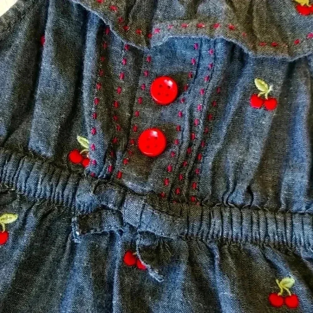 Cherry and Chambray Gymboree Dress - Picture 3 of 4